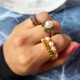 Golden Hematite Ring (Riya)