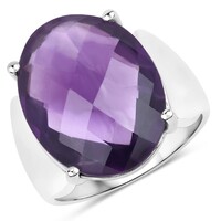 Zambian Amethyst Silver Ring