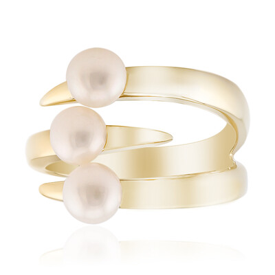 White Freshwater Pearl Silver Ring (TPC)