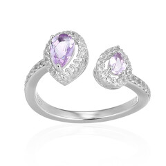 Rose de France Amethyst Silver Ring