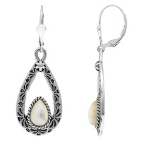 Mother of Pearl Silver Earrings (Desert Chic)