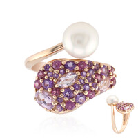 White Freshwater Pearl Silver Ring (TPC)