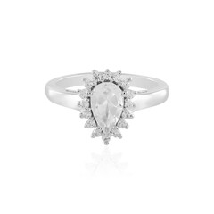 White Topaz Silver Ring