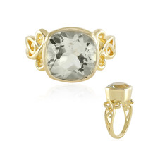 Green Amethyst Silver Ring