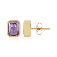 Rose de France Amethyst Silver Earrings