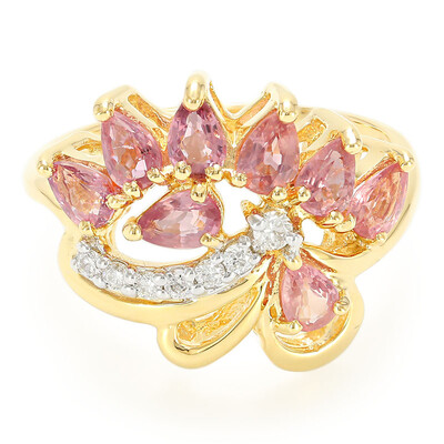 18K Unheated Padparadscha Sapphire Gold Ring (AMAYANI)