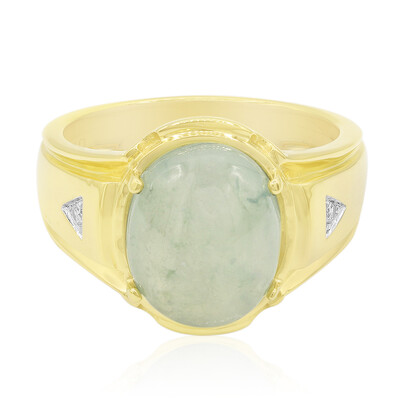 Green Jadeite Silver Ring (Annette)