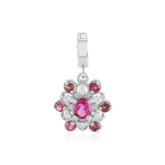 Rubellite Silver Pendant