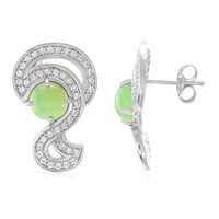 Imperial Chrysoprase Silver Earrings