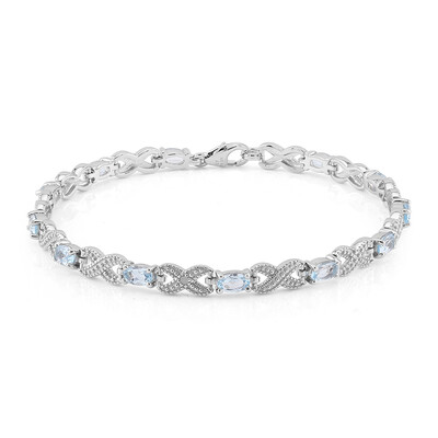 Sky Blue Topaz Silver Bracelet