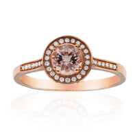 14K AAA Morganite Gold Ring (CIRARI)