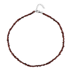 Indian Garnet Silver Necklace