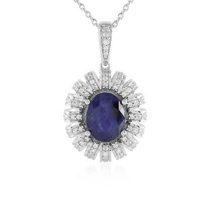 Madagascar Blue Sapphire Silver Necklace