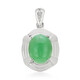 Imperial Chrysoprase Silver Pendant