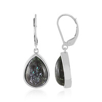 Leopard Opal Silver Earrings