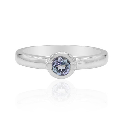 Unheated Tanzanite Silver Ring