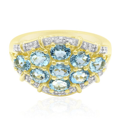 9K Santa Maria Africana Aquamarine Gold Ring