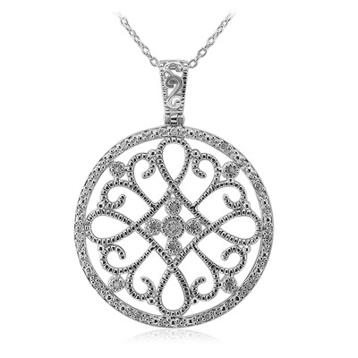 I3 (I) Diamond Silver Necklace