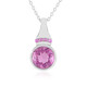 Pink Flouorite Silver Necklace (KM by Juwelo)