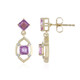 9K Unheated Ceylon Purple Sapphire Gold Earrings