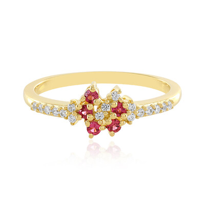 Pink Spinel Silver Ring