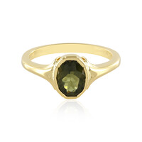 Moldavite Silver Ring