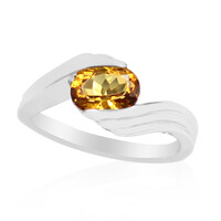 Cognac Scapolite Silver Ring