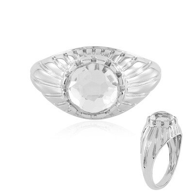 White Topaz Silver Ring