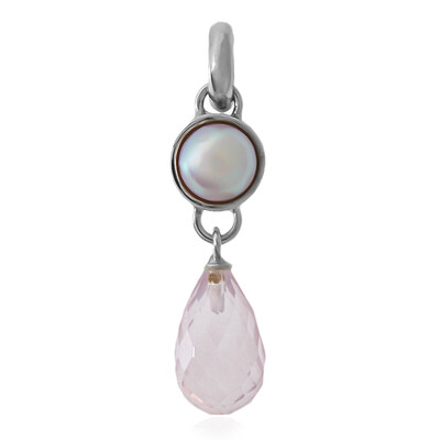 Rose Quartz Silver Pendant