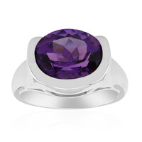 Zambian Amethyst Silver Ring (Pallanova)