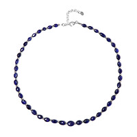 Blue Bemainty Sapphire Silver Necklace