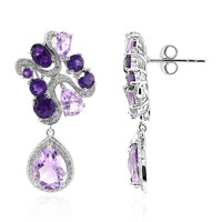 Amethyst Silver Earrings