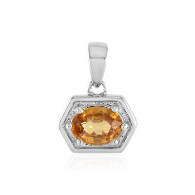 Mandarin Zircon Silver Pendant