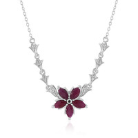 Ruby Silver Necklace