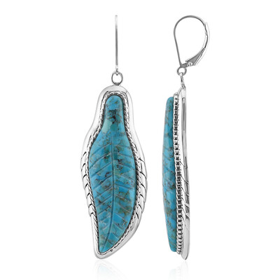 Kingman Blue Mojave Turquoise Silver Earrings (Art of Nature)