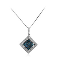 14K SI2 Blue Diamond Gold Necklace (CIRARI)