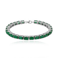 Zambian Emerald Silver Bracelet