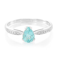 Fluoro Green Apatite Silver Ring