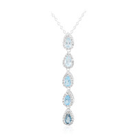 Sky Blue Topaz Silver Necklace