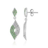 Tsavorite Silver Earrings