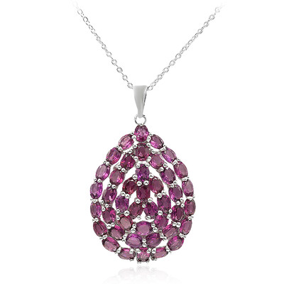 Rhodolite Silver Necklace