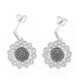 Black Diamond Silver Earrings