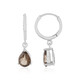 Smoky Quartz Silver Earrings