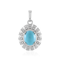 Sleeping Beauty Turquoise Silver Pendant