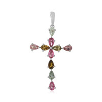 Fancy Tourmaline Silver Pendant