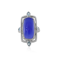 Blue Chalcedony Silver Ring