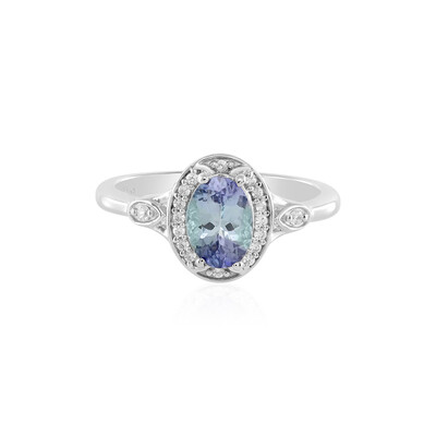 Unheated Tanzanite Silver Ring