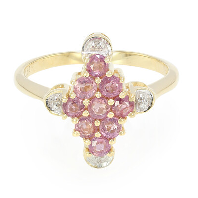 18K Unheated Padparadscha Sapphire Gold Ring (AMAYANI)