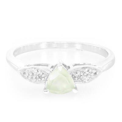 Prehnite Silver Ring