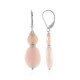 Pink Opal Silver Earrings